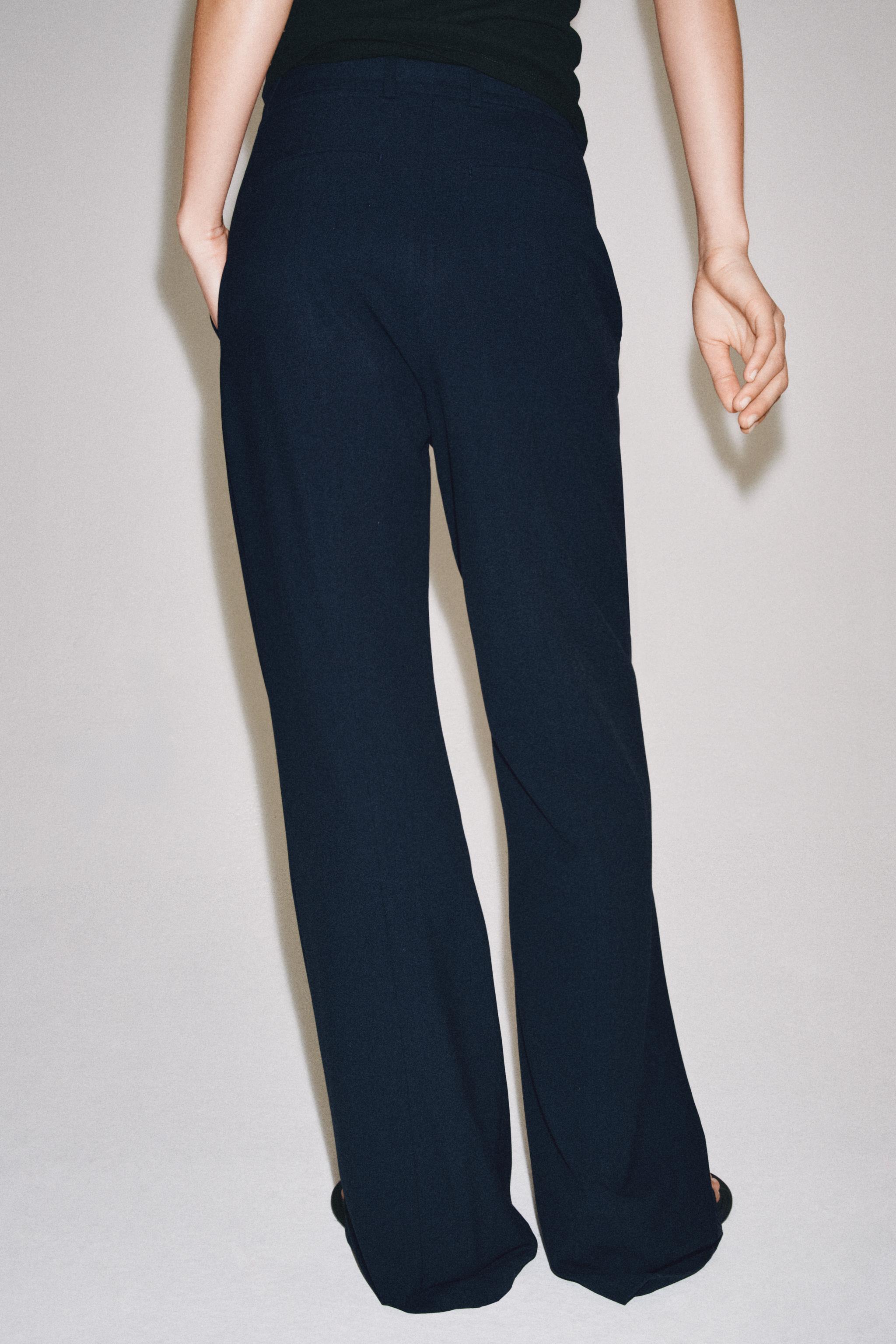 PANTALON TAILLE HAUTE À RAYURES ZW COLLECTION